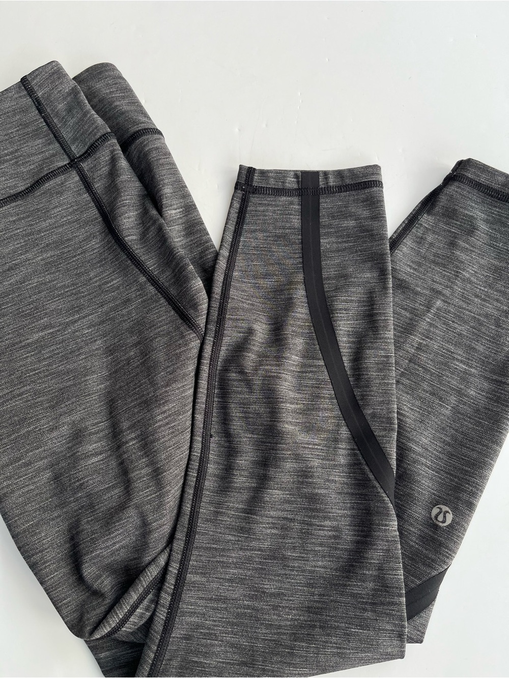 lululemon athletica On Track Gray Heathered Leggings- Size 8